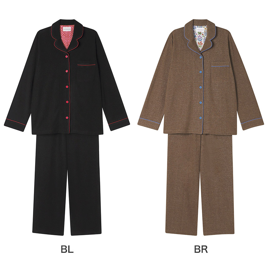 LP6466|ウンナナクール une nana cool 【綿混】コットンパイルパジャマ MADE WITH LIBERTY FABRIC パジャマ 上下セット M