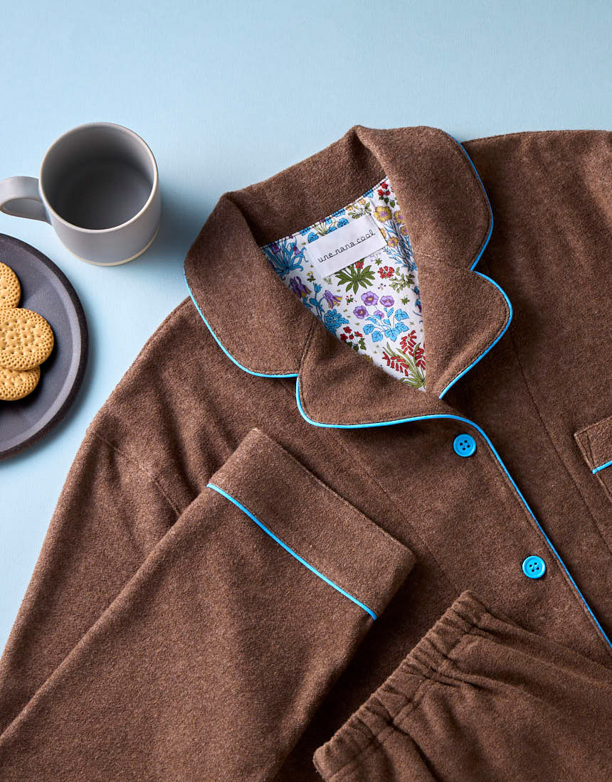 LP6466|ウンナナクール une nana cool 【綿混】コットンパイルパジャマ MADE WITH LIBERTY FABRIC パジャマ 上下セット M