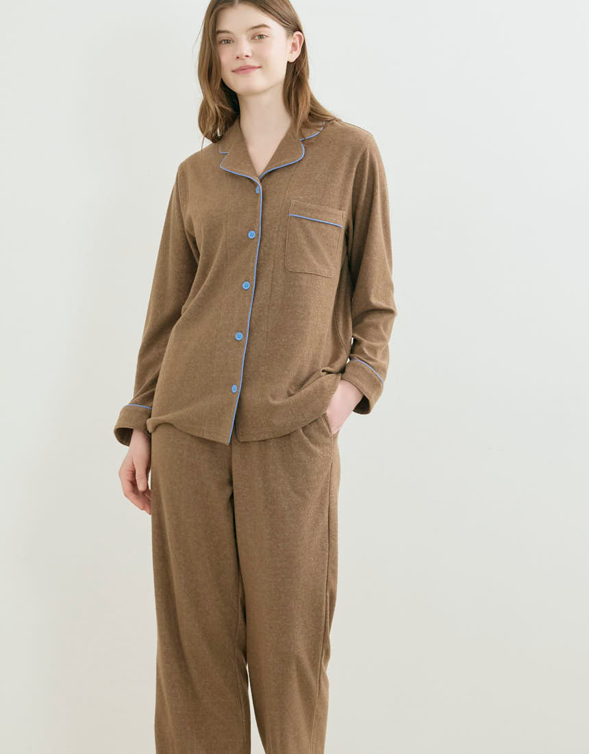 LP6466|ウンナナクール une nana cool 【綿混】コットンパイルパジャマ MADE WITH LIBERTY FABRIC パジャマ 上下セット M