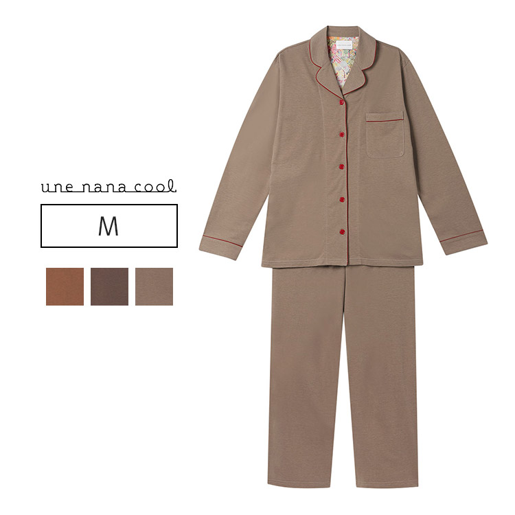 LP6531|ウンナナクール une nana cool 【綿混】ラスティック天竺パジャマ MADE WITH LIBERTY FABRIC パジャマ 上下セット M