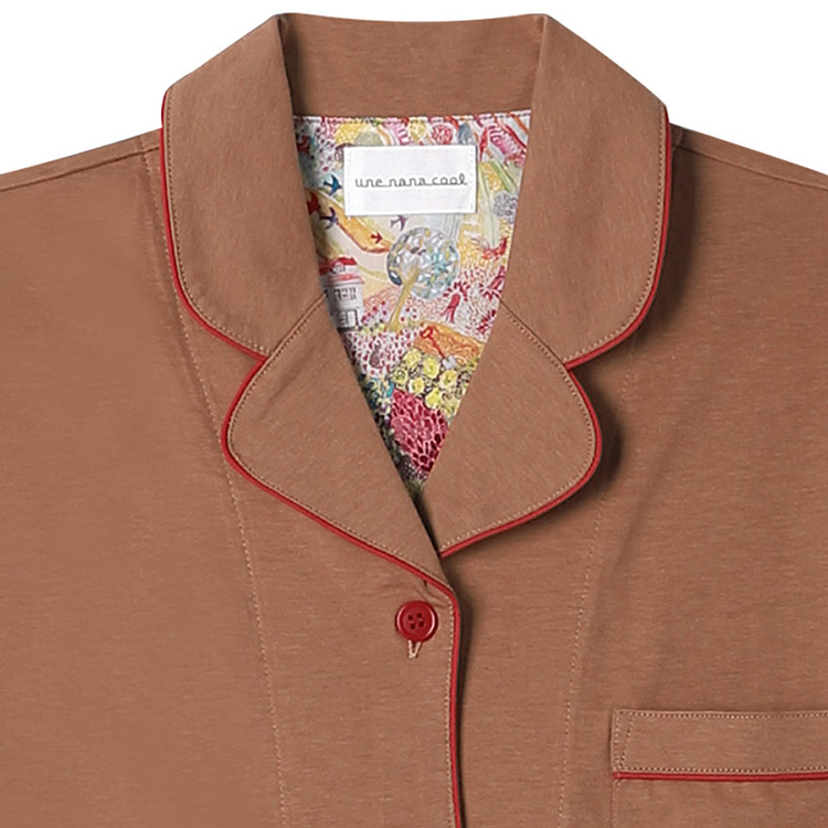 LP6531|ウンナナクール une nana cool 【綿混】ラスティック天竺パジャマ MADE WITH LIBERTY FABRIC パジャマ 上下セット M