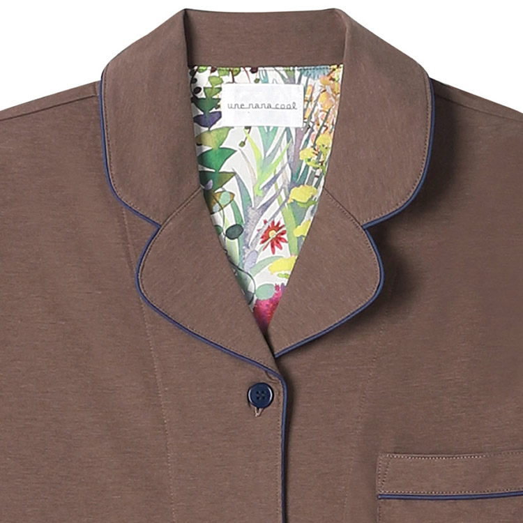 LP6531|ウンナナクール une nana cool 【綿混】ラスティック天竺パジャマ MADE WITH LIBERTY FABRIC パジャマ 上下セット M