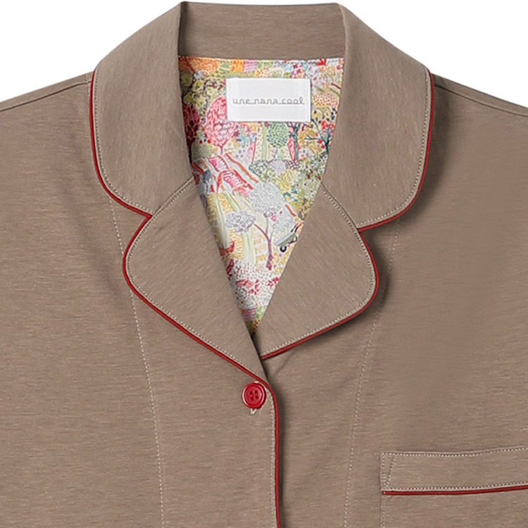 LP6531|ウンナナクール une nana cool 【綿混】ラスティック天竺パジャマ MADE WITH LIBERTY FABRIC パジャマ 上下セット M