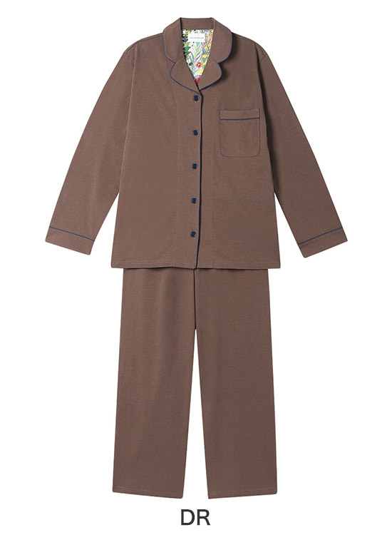 LP6531|ウンナナクール une nana cool 【綿混】ラスティック天竺パジャマ MADE WITH LIBERTY FABRIC パジャマ 上下セット M