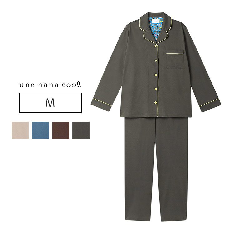 LP6534|ウンナナクール une nana cool 【綿100%】シルケットスムースパジャマ MADE WITH LIBERTY FABRIC パジャマ 上下セット M