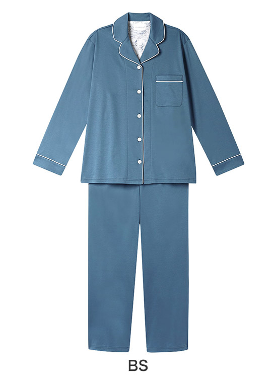 LP6534|ウンナナクール une nana cool 【綿100%】シルケットスムースパジャマ MADE WITH LIBERTY FABRIC パジャマ 上下セット M