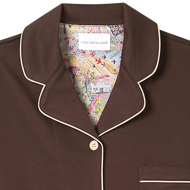 LP6534|ウンナナクール une nana cool 【綿100%】シルケットスムースパジャマ MADE WITH LIBERTY FABRIC パジャマ 上下セット M