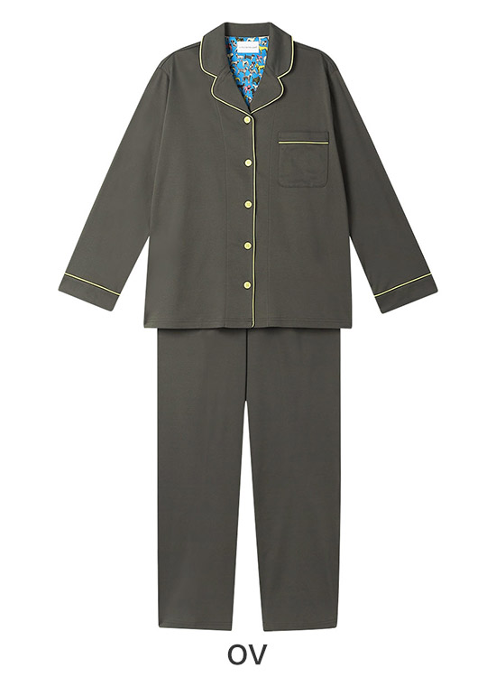 LP6534|ウンナナクール une nana cool 【綿100%】シルケットスムースパジャマ MADE WITH LIBERTY FABRIC パジャマ 上下セット M