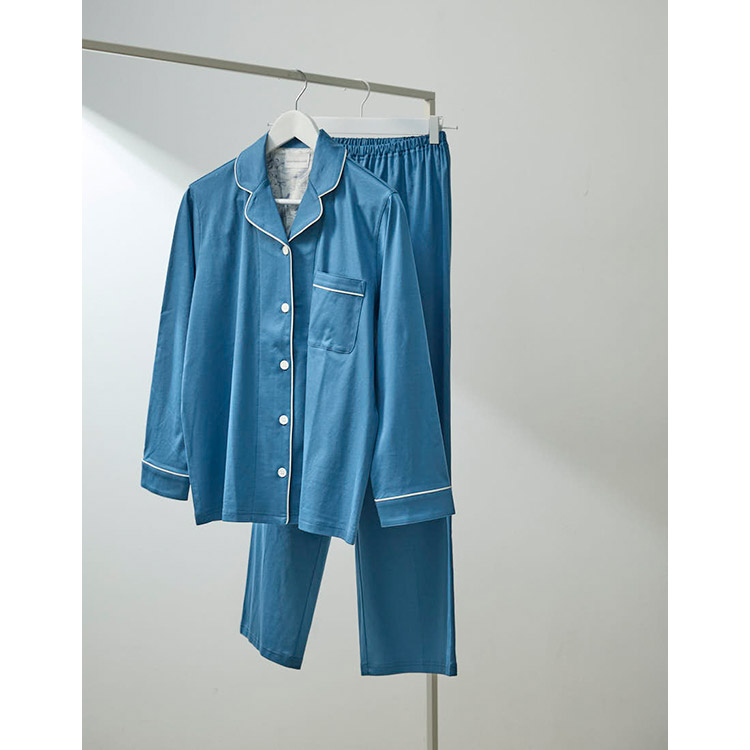 LP6534|ウンナナクール une nana cool 【綿100%】シルケットスムースパジャマ MADE WITH LIBERTY FABRIC パジャマ 上下セット M