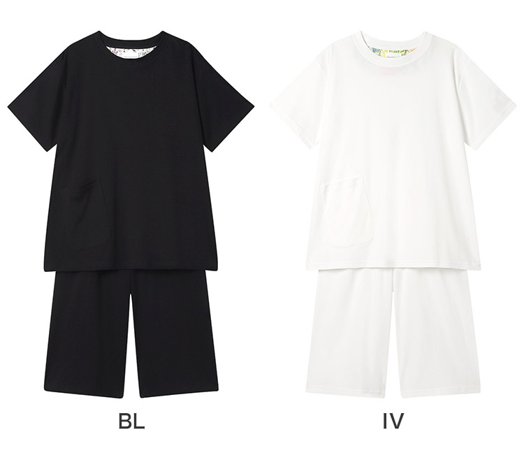 LP6623|ウンナナクール une nana cool 【綿100%】なめらかシルケットスムース半袖パジャマ MADE WITH LIBERTY FABRIC パジャマ 上下セット M/L