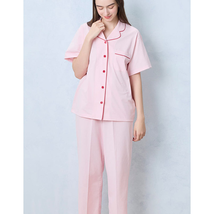 LP6628|ウンナナクール une nana cool 【綿混】両染ジャージ半袖パジャマ MADE WITH LIBERTY FABRIC パジャマ 上下セット M/L