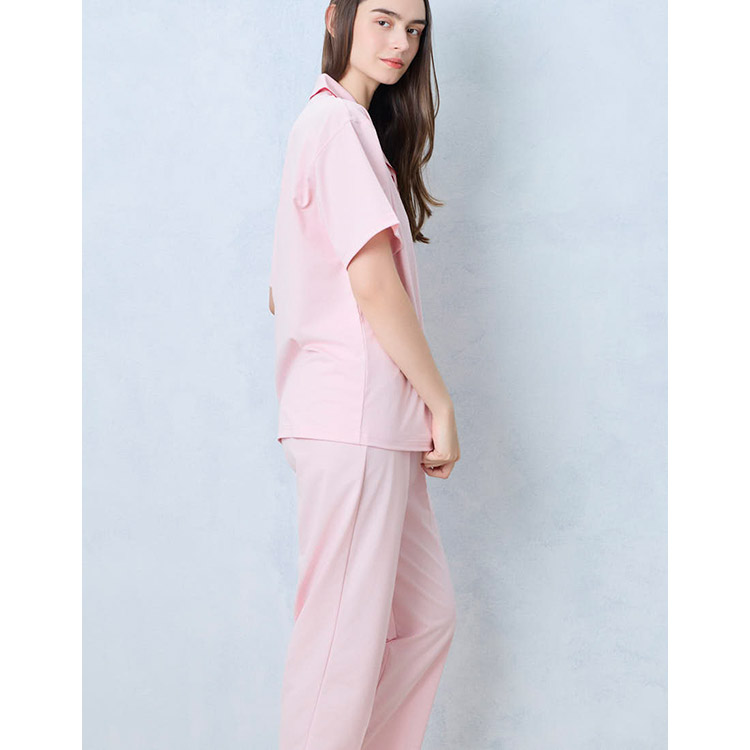 LP6628|ウンナナクール une nana cool 【綿混】両染ジャージ半袖パジャマ MADE WITH LIBERTY FABRIC パジャマ 上下セット M/L