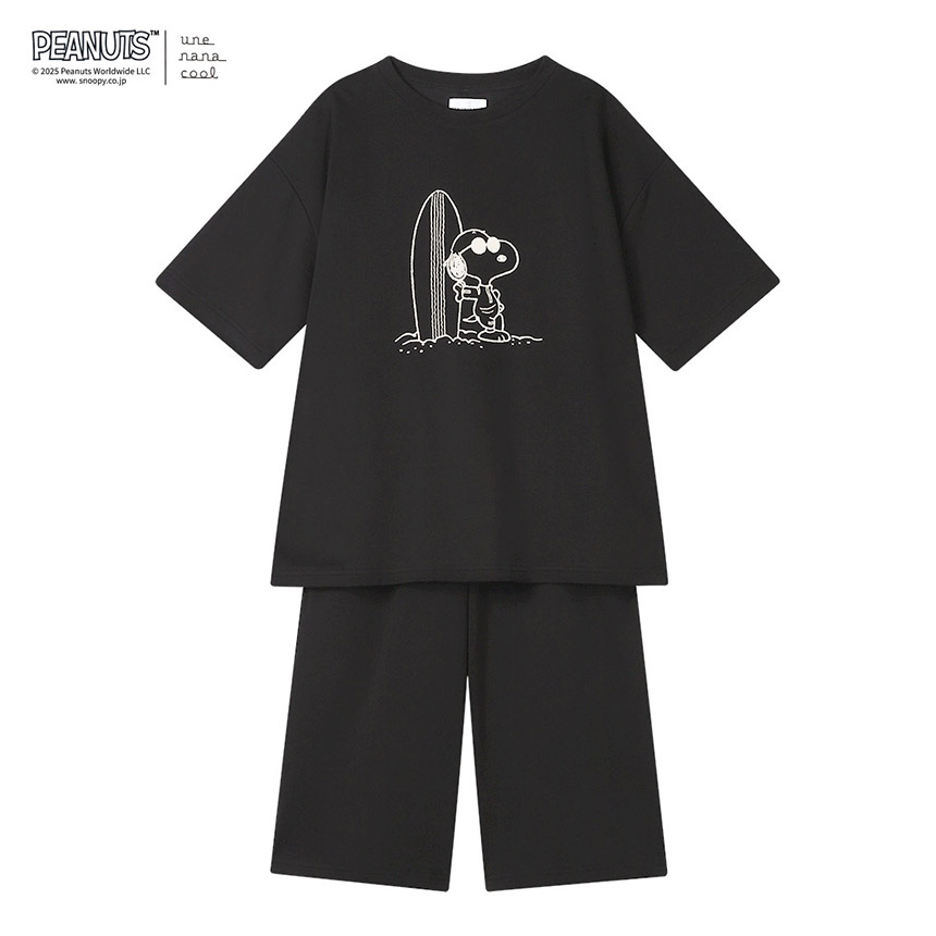 LP6634|ウンナナクール une nana cool 【綿混】PEANUTS×une nana cool リヨセルハイゲージウラケパジャマ パジャマ 上下セット M/L