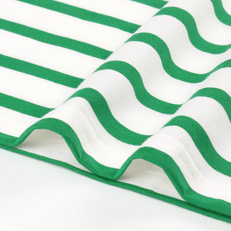 LP7500|ウンナナクール une nana cool 【綿100%】60ハイゲージ天竺パネルボーダー半袖ワンピース パジャマ ワンピース M/L