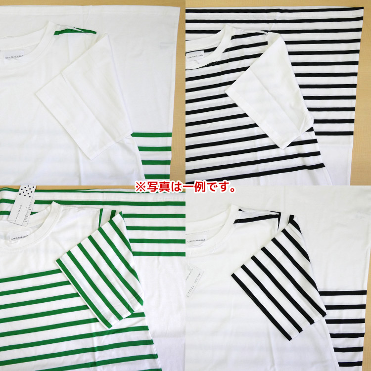LP7500|ウンナナクール une nana cool 【綿100%】60ハイゲージ天竺パネルボーダー半袖ワンピース パジャマ ワンピース M/L