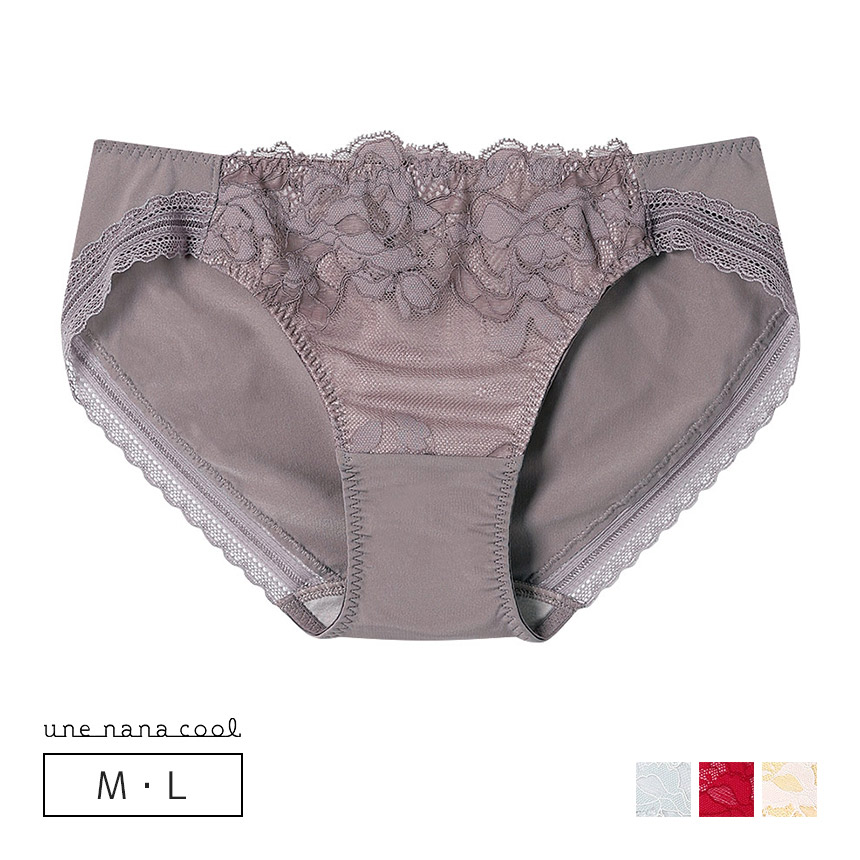 PUN201|ウンナナクール une nana cool リボンブラレース スタンダードショーツ M/L