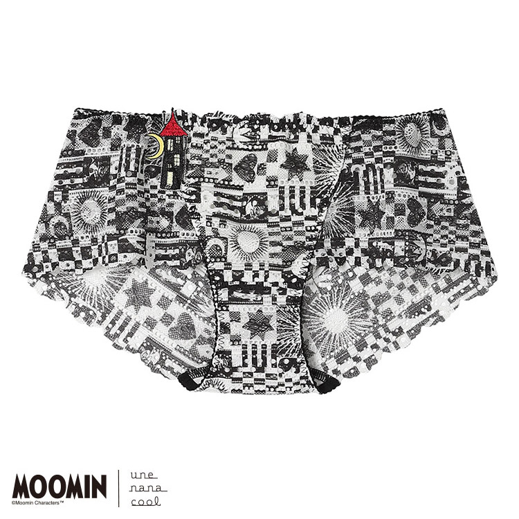 PUN230|ウンナナクール une nana cool MOOMIN × une nana cool 364 レース 総レースショーツ M/L