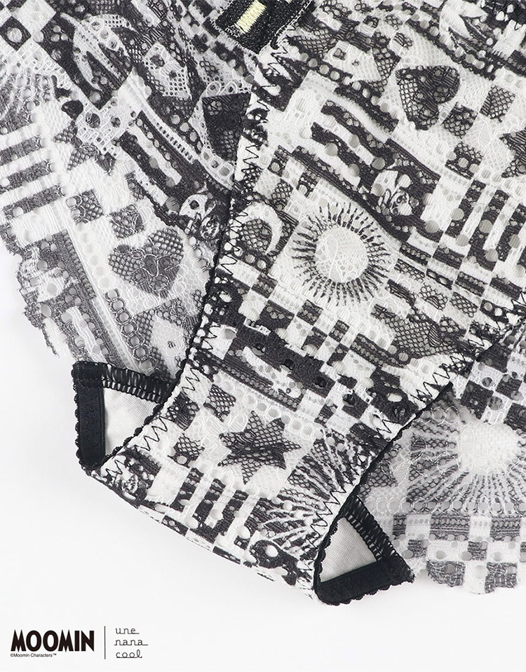 PUN230|ウンナナクール une nana cool MOOMIN × une nana cool 364 レース 総レースショーツ M/L