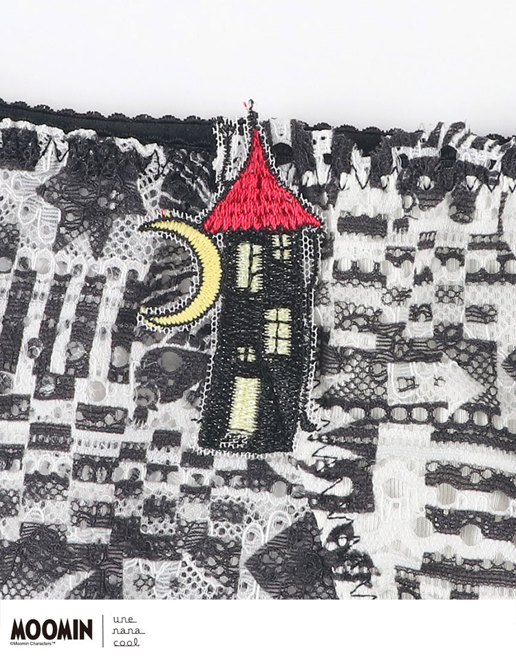 PUN230|ウンナナクール une nana cool MOOMIN × une nana cool 364 レース 総レースショーツ M/L