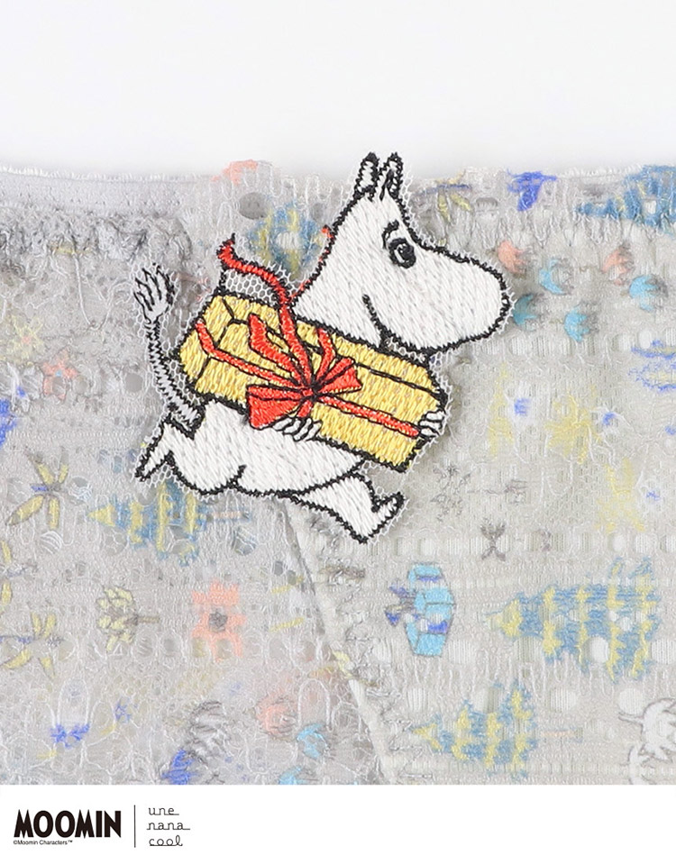 PUN230|ウンナナクール une nana cool MOOMIN × une nana cool 364 レース 総レースショーツ M/L