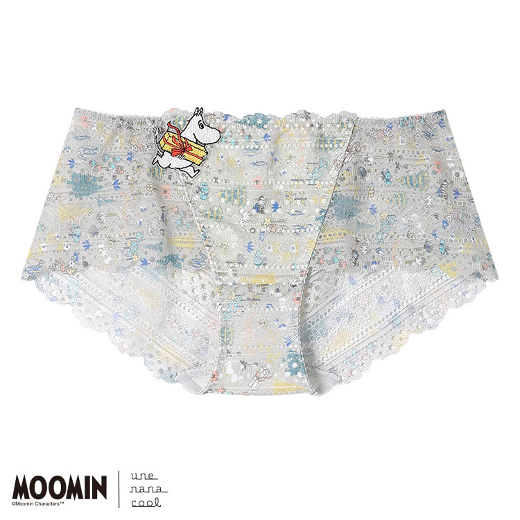 PUN230|ウンナナクール une nana cool MOOMIN × une nana cool 364 レース 総レースショーツ M/L