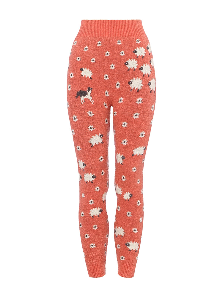 G074KPT9|トリンプ スロギー G074シリーズ ニット柄 ニットパンツ 9分丈 M-LL