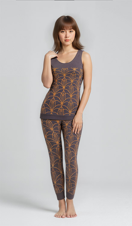 G074KPT9|トリンプ スロギー G074シリーズ ニット柄 ニットパンツ 9分丈 M-LL