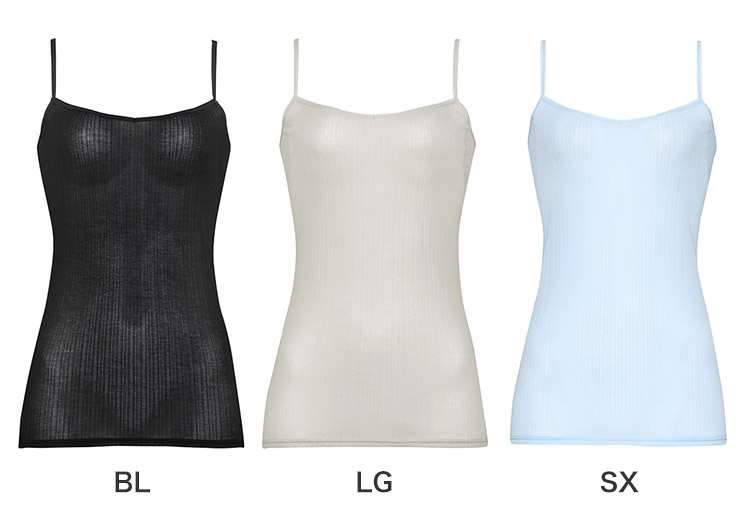 CLA192|ワコール WACOALクール 薄い、軽い、涼しい 肌着 キャミソール 綿混 汗取りパッド付き M/L/LL