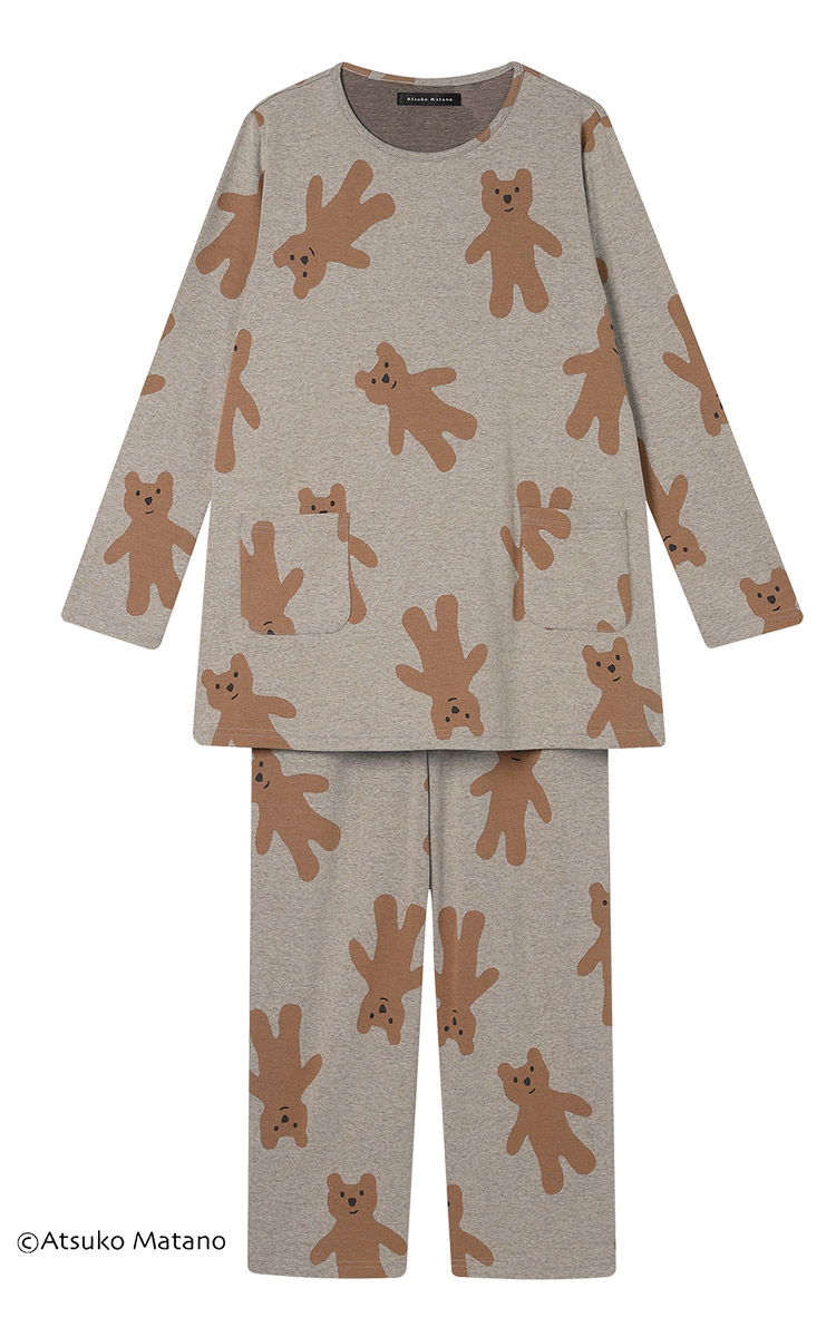 HDW510|ワコール アツコマタノ パジャマ 上下セット 10分丈・10分袖 M/L