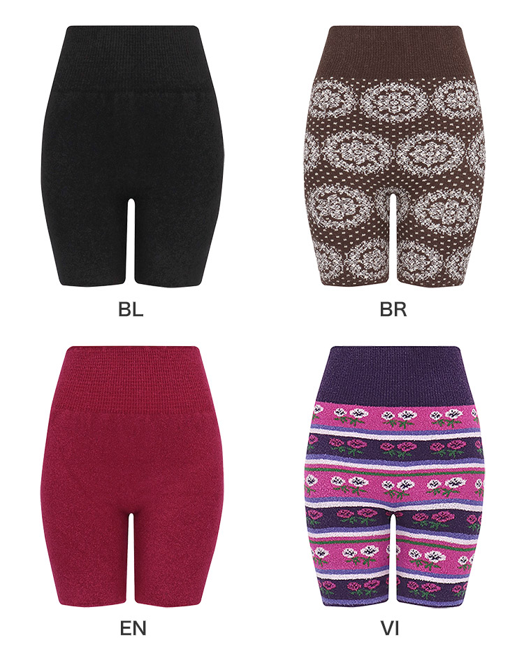PPL717|ワコール ニットパンツ 毛パン 肌着 ボトムス ショート 3分丈 M-L