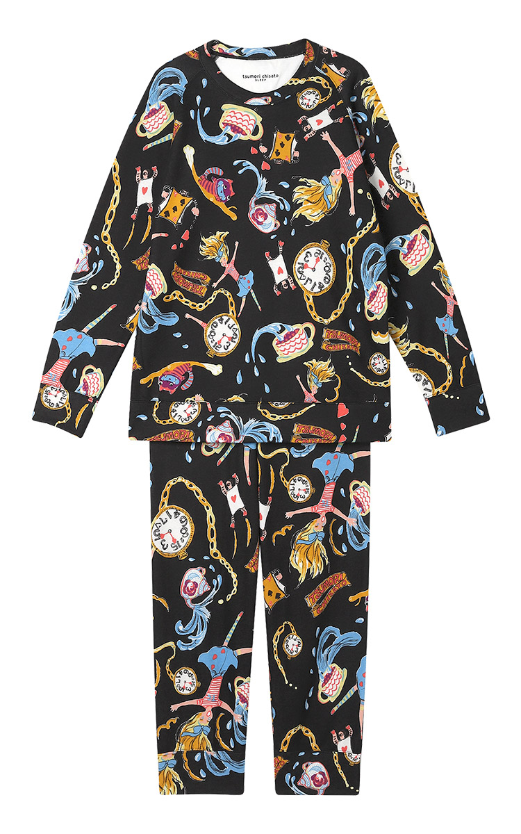 UDW400|ワコール ツモリチサト スリープ 綿混 吸湿発熱 パジャマ 上下セット 10分丈・10分袖 M/L