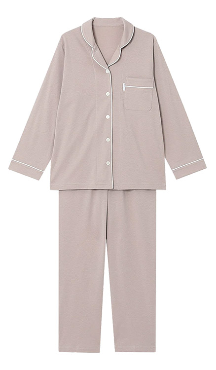 YDX503|ワコール 睡眠科学 パジャマ 上下セット レディース 天綿 綿100% 10分丈 10分袖 M/L