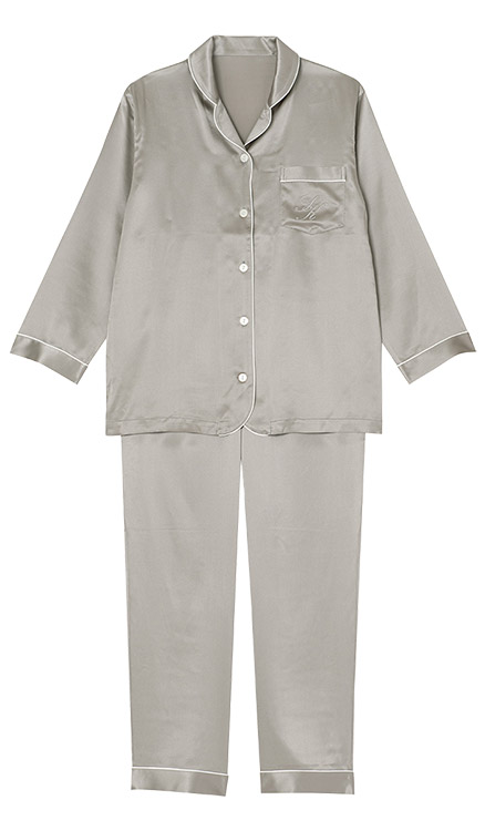 YDX542|ワコール 睡眠科学 パジャマ 上下セット レディース シルク100% 吸放湿性 10分丈 10分袖 MP/M/L/LL