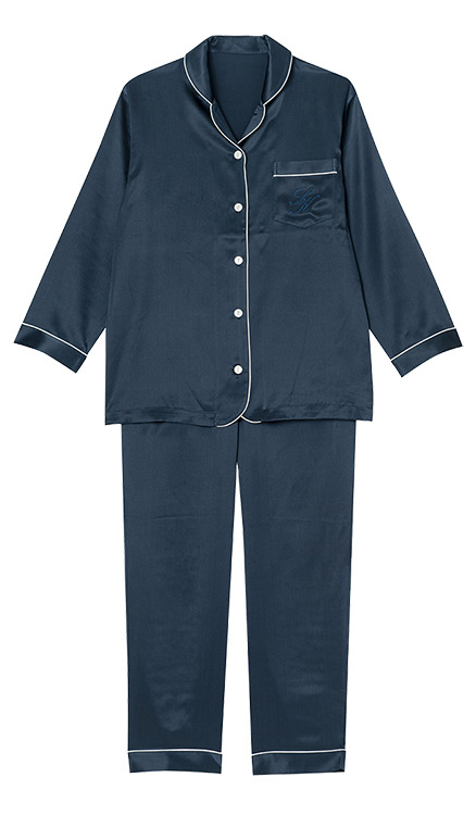 YDX542|ワコール 睡眠科学 パジャマ 上下セット レディース シルク100% 吸放湿性 10分丈 10分袖 MP/M/L/LL