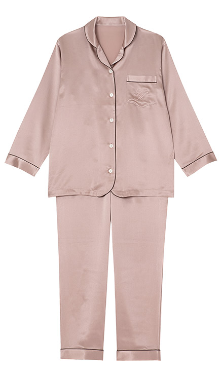 YDX542|ワコール 睡眠科学 パジャマ 上下セット レディース シルク100% 吸放湿性 10分丈 10分袖 MP/M/L/LL