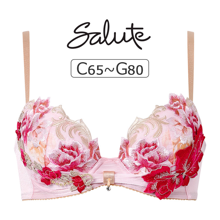 BTJ726｜ワコール サルート 26グループ 26G ブラジャー単品 リボンブラ CDEFGカップ  アンダー 65/70/75/80cm