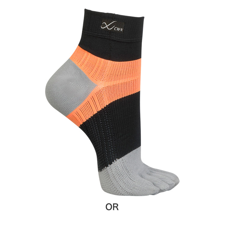 BCR610|ワコール CW-X パーツ 5本指ソックス ショートタイプ スポーツ用靴下 ユニセックス S/M/L