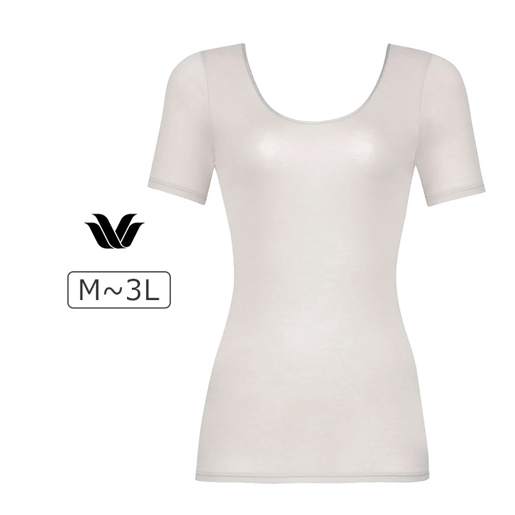 CLC229|ワコール オーガニックコットン100%タイプ トップス インナー 3分袖 M/L/LL/3L