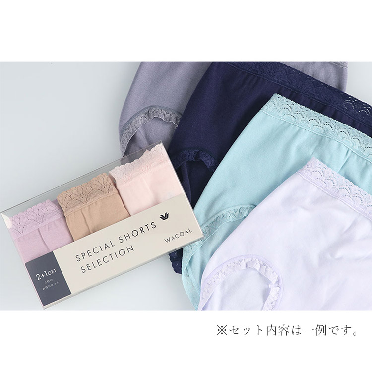 PPA200|ワコール ディアヒップショーツ Dear Hip Shorts ノーマルショーツ はきこみ丈 ふかめ 3枚セット M/L/LL