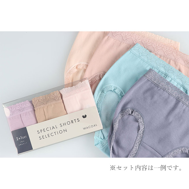 PPA200|ワコール ディアヒップショーツ Dear Hip Shorts ノーマルショーツ はきこみ丈 ふかめ 3枚セット M/L/LL