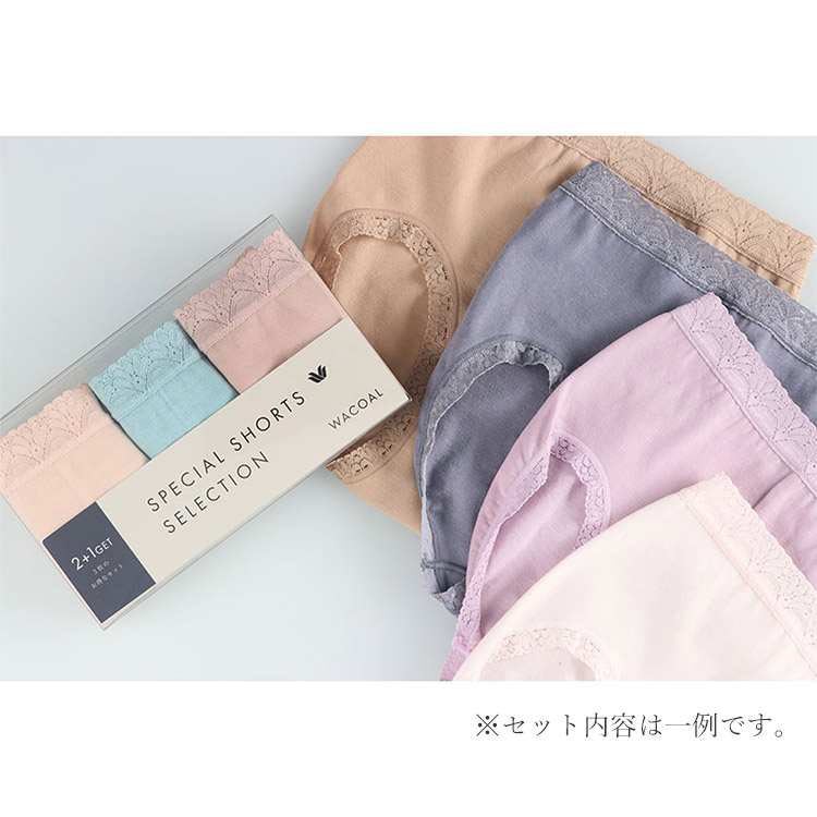 PPA200|ワコール ディアヒップショーツ Dear Hip Shorts ノーマルショーツ はきこみ丈 ふかめ 3枚セット M/L/LL