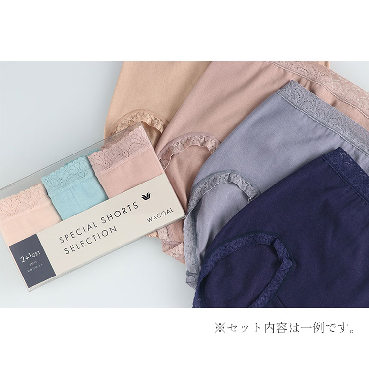 PPA200|ワコール ディアヒップショーツ Dear Hip Shorts ノーマルショーツ はきこみ丈 ふかめ 3枚セット M/L/LL