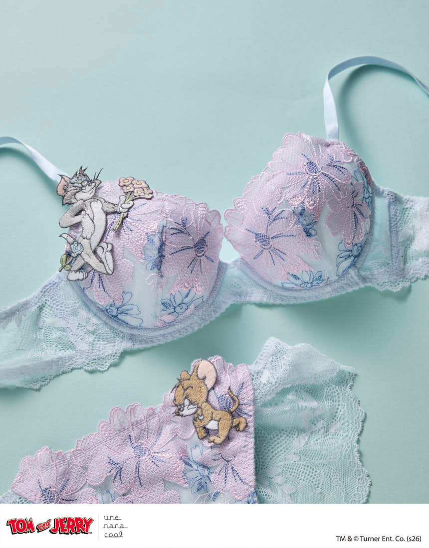 BUN215|ウンナナクール une nana cool トムとジェリー × une nana cool ブラジャー単品 BCDEFカップ アンダー 65/70/75cm
