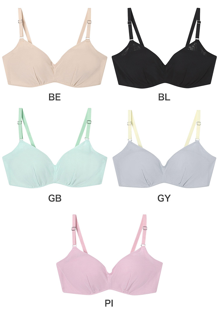 JB3760|ウンナナクール une nana cool リニューアル 特別じゃない日に着る、私のための下着 364ブラ シンプル ノンワイヤーブラ S/M/L/LL