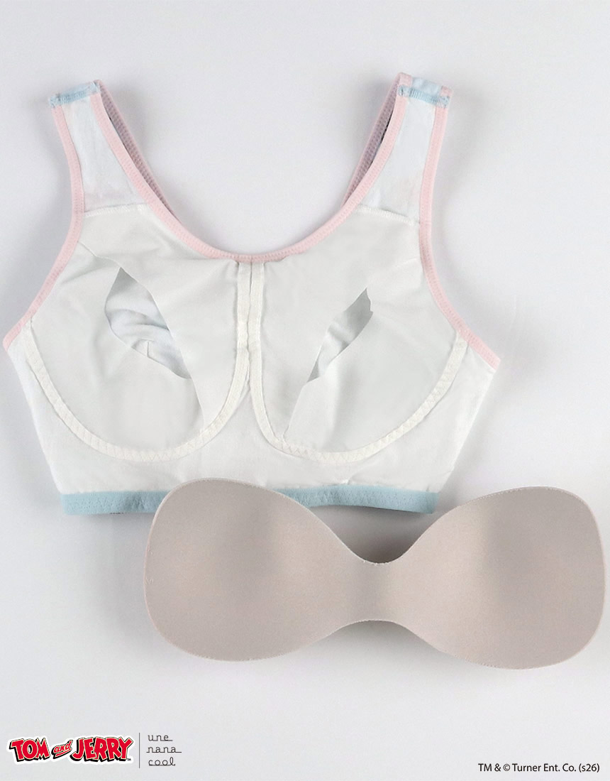 JB3959|ウンナナクール une nana cool トムとジェリー × une nana cool ナイトアップブラ ノンワイヤーブラ M/L/LL
