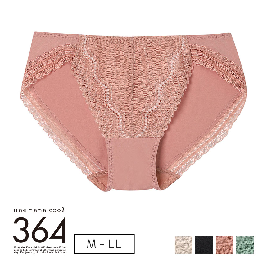 JF1560｜ウンナナクール une nana cool リニューアル 364ブラ レース スタンダードショーツ M/L/LL
