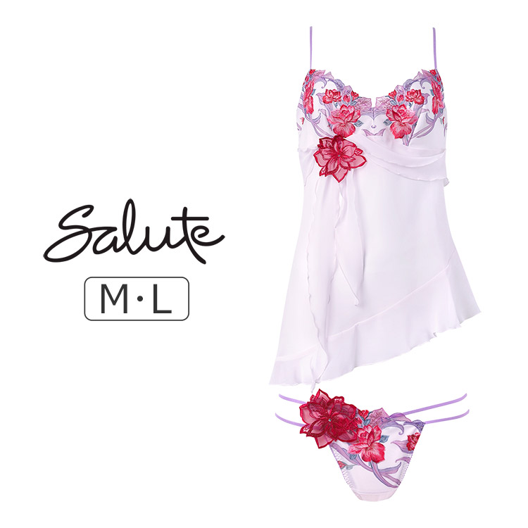 DTJ233｜ワコール サルート 33グループ 33G セットアップ(キャミ＋Ｔバック) M/L