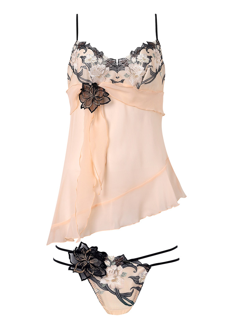 DTJ233|ワコール サルート 33グループ 33G セットアップ(キャミ+Tバック) M/L