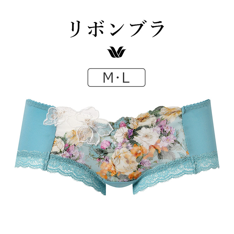 PXB690|ワコール リボンブラ 胸もとフィットながもち BXB490シリーズ ボーイレングスショーツ M/L
