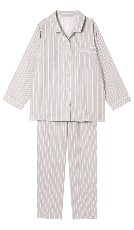 YDX570|ワコール 睡眠科学 パジャマ 上下セット レディース 10分丈 10分袖 M/L